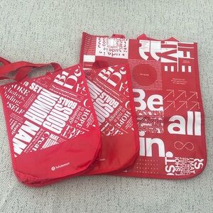 PACK OF 3 Lululemon reusable tote bags!!